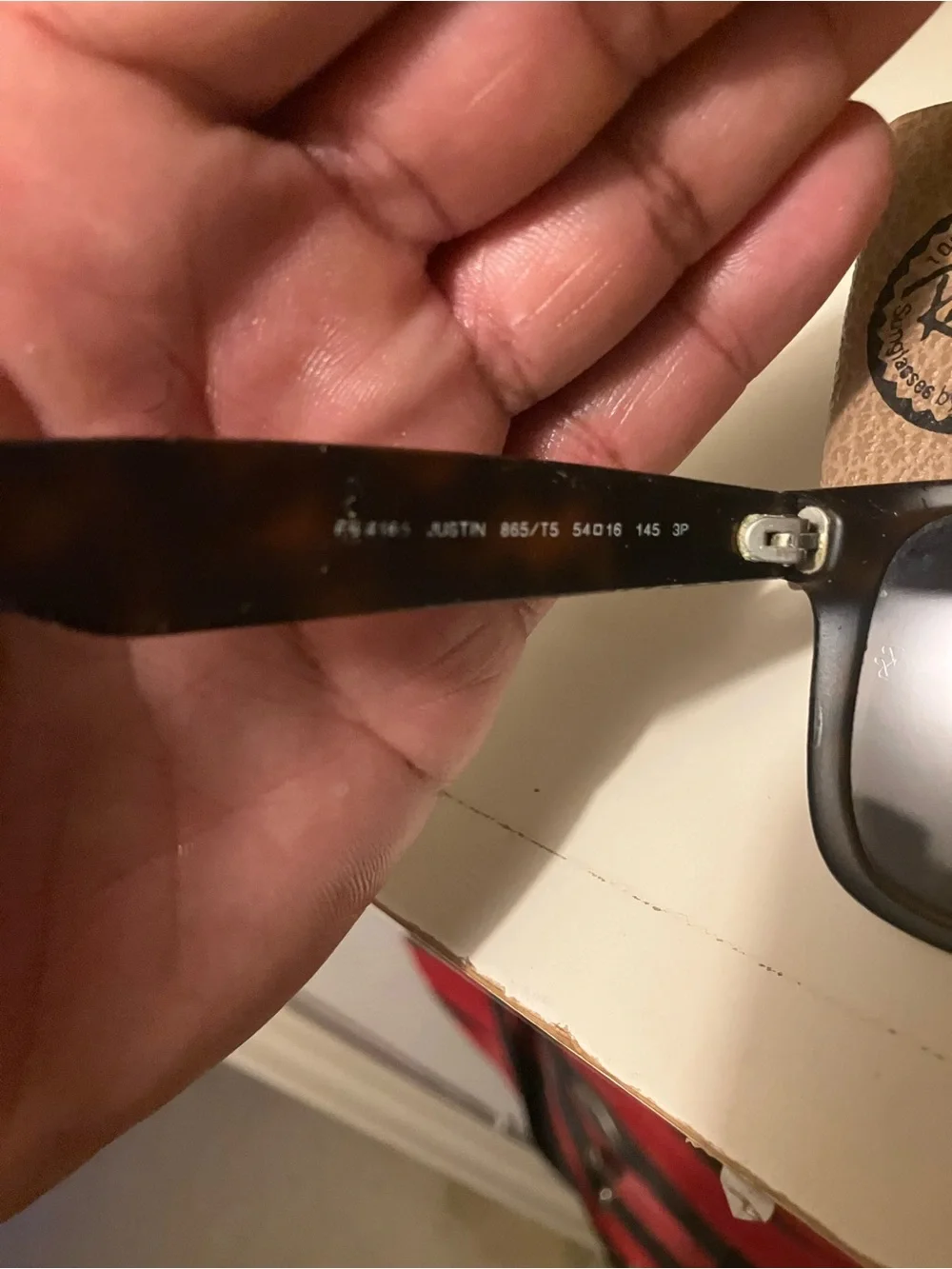 Ray-Ban Black Frame Sunglasses with Gradient Brown Lenses